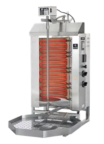 product of Omcan USA 49063 36" Electric Gyro Machine, 66.13 lbs, (2) Individual Controlled Infrared Burners