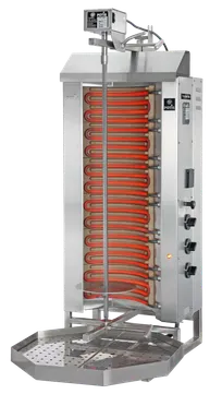 product of Omcan USA 49064 45" Electric Gyro Machine, 110.23 lbs, (3) Individual Controlled Infrared Burners