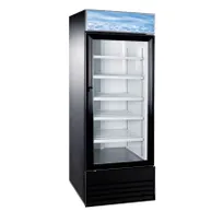 product of Omcan USA 50037 28" 1-Section Merchandiser Refrigerator with Glass Door, in Black, 23 cu. ft.