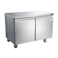 product of Omcan USA 50056 48" 2-Section Undercounter Refrigerator w/ 2 Solid Doors, 12 cu ft