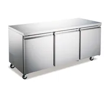 product of Omcan USA 50091 72" 3-Section Undercounter Refrigerator, Stainless Steel, 15.5 cu. ft., 3 Solid Doors