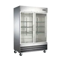 product of Omcan USA 51026 54" 2-Section Merchandiser Refrigerator w/ Glass Door, 47 cu. ft.