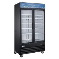 product of Omcan USA 51031 - 49" 2‑Section Glass Door Freezer, 29 cu ft, Bottom‑Mount R290, LED, Auto Defrost