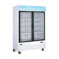 product of Omcan USA 52032 53" 2-Section Merchandiser Refrigerator w/ Glass Door, in White, 45 cu. ft.