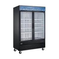 product of Omcan USA 53032 53" 2-Section Merchandiser Refrigerator w/ Glass Door, in Black, 45 cu. ft.