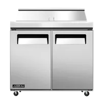 product of Omcan USA 58006 36" 2-Door Sandwich and Salad Prep Table, 10 Pans, Stainless Steel