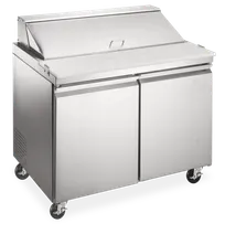 product of Omcan USA 59034 36" 2-Door Sandwich and Salad Prep Table, 9.1 cu.ft., Stainless Steel