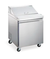 product of Omcan USA 59049 27" One Section Mega Top Sandwich / Salad Prep Table w/ 1 Door, 9 Pans