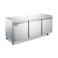 product of Omcan USA 59091 72" 3-Door Undercounter Refrigerator, Stainless Steel, 15.5 cu. ft., Rear-Mount