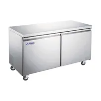 product of Omcan USA 59093 60" 2-Door Undercounter Refrigerator, Stainless Steel, 15 cu. ft.
