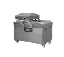 product of Omcan USA 59135 Turbovac Heavy-Duty Double Chamber Vacuum Sealer, 44" x 27.5" Seal, Stainless Steel Cover, Floor Model