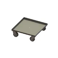 product of Piper Products 311-1215 Aluminum Glass Rack Dolly, 20-1/2 sq., Silver, NSF, With Casters