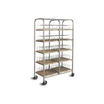 product of Piper Products 411-1148 Aluminum Dome Storage Cart with 100 Dome Capacity