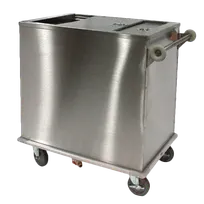 product of Piper Products ICE-1 Stainless Steel Mobile Ice Bin, 125 lb, Silver