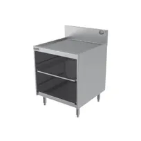 product of Perlick 7055A-D 24" Underbar Glass Rack Storage Unit w/ Drainboard Top, Open Front Base