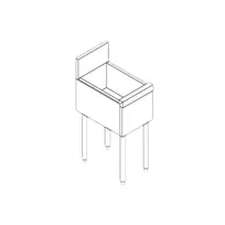 product of Perlick TS12U 12" Underbar Bottle Storage Bin w/ Open Chest, Insulated, Stainless Steel