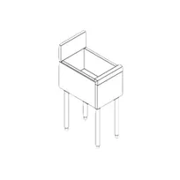 product of Perlick TS6U 6" Underbar Bottle Storage Bin w/ 6" Backsplash, Insulated, Open Chest, Modular
