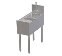 product of Perlick TSCE12PS 12" Underbar Sink Units, 1 Compartment with Glass Rinser - No Drainboard