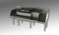 product of Perlick UCS60B-LF 60" Blender Station Underbar Ice Bin/Cocktail Station w/ 10 Circuit - Center