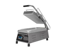 product of Proluxe CS157 Single Sandwich Panini Press Grill w/ Timer, 7" x 15" Aluminum Smooth Plates, 120V