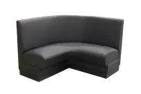 product of QA Group Olympic OLY48C-ADV27 48"Long Black Corner Booth w/ Upholstered Plain Back and Seat