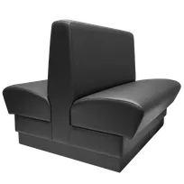 product of QA Group Olympic OLY60D-ADV27 60"Long Black Double Booth w/ Upholstered Plain Back and Seat