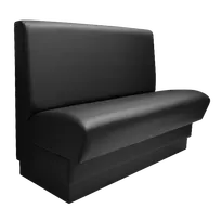 product of QA Group Olympic OLY60S-ADV27 60"Long Black Single Booth w/ Upholstered Plain Back and Seat