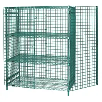product of Quantum 2148-63SECP-2 Proform Green Epoxy Stationary Security Unit w/ 4 Shelves, 21" x 48" x 63"
