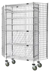 product of Quantum M1448-69MIXSEC - Mobile NSF Mixed Wine Security Unit, 48"W x 18"D x 69"H, Chrome Finish, 4 Casters with Brakes