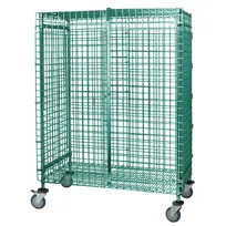 product of Quantum M2436-69SECP Proform Green Epoxy Mobile Security Cart w/ 2 Shelves, 24" x 36" x 69"
