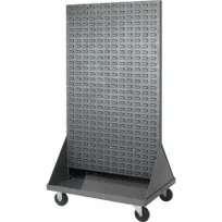 product of Quantum QMD-36H Gray Steel Double-Sided Louvered Rack - 36"W x 25"D x 72"H