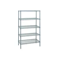 product of Quantum WR86-2460GY-5 NSF 5 Shelf Gray Epoxy Wire Shelving Starter Kit - 60" x 24" x 86"