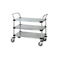 product of Quantum WRC-1836-3G Galvanized Solid 3-Shelf Utility Cart - 18" x 36" x 37-1/2"