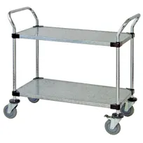 product of Quantum WRSC-1836-2SS Stainless Steel Solid 2-Shelf Utility Cart - 18" x 36" x 37-1/2"