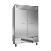 product of Beverage Air RB49HC-1S 52" Two-Section Reach-In Refrigerator w/ 2 Solid Doors, Bottom Mounted, Aluminum Interior, 46 cu. ft.
