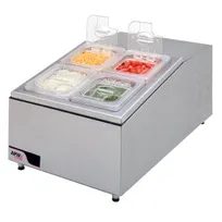 product of APW Wyott RTR-4 17" Countertop Refrigerated Topping Rail, 4 Pan Capacity