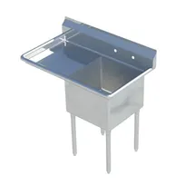 product of Sapphire Manufacturing SMS-1818L 38.5" One Compartment Sink, 18"W x 18"L Bowl With Left-Hand Drainboards