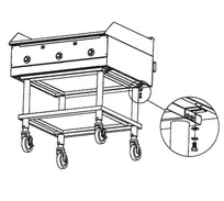 product of Southbend HDCS-60 Countertop Cooking Equipment Stand w/ Open Base with Undershelf, Legs