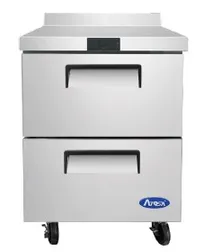 product of Atosa USA MGF8428GR 28" 2-Drawer Worktop Freezer with Backsplash, Stainless Steel, 7.15 cu. ft.