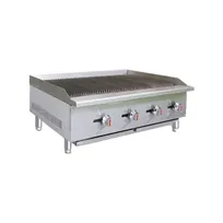 product of Serv-Ware SCBS-48 48" Countertop Gas Radiant Charbroiler w/ (4) Burners, 120.000 BTU
