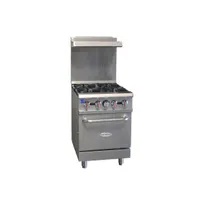 product of Serv-Ware SGR-4B 24" Gas Restaurant Range w/ (4) Open Burners, (1) Standard Oven, 151.000 BTU