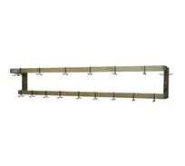 product of Serv-Ware SW-24-CWP Stainless Steel Wall-Mounted Pot Rack w/ (4) Double Prong Hooks