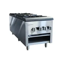 product of Serv-Ware SSSP-2 Gas Stock Pot Range w/ (2) Three Ring Burners, 18" W X 49"D, 220.000 BTU