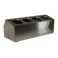 product of Steril-Sil CC-LTC-4 Insulated Condiment Dispenser, 4-Hole, 30 oz, Foamed Base, Stainless Steel Silver