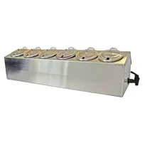 product of Steril-Sil CC-LTC-6SW 6-Hole Bar, Silver Stainless, 6-Comp, SC-750 Containers & HC-20-X Lids, USA