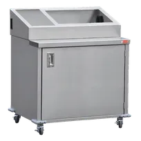 product of Steril-Sil E1-ENC36-1V1HP Enclosed Base Mobile Condiment Counter w/ (1) E1 Insert & (1) Full-Size Food Pan