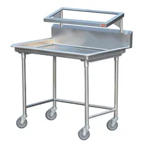 product of Steril-Sil E1-STE-2H Mobile Single-Sided Dishtable Sorting Table w/ Overshelf, 3" Rolled Edge