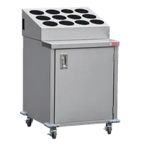 product of Steril-Sil ENC24-12RP Stainless Steel Silverware Cart w/ 12 Silverware Cylinders