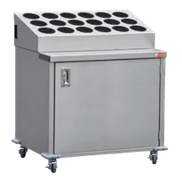 product of Steril-Sil ENC36-18RP Stainless Steel Silverware Cart w/ 18 Silverware Cylinders 