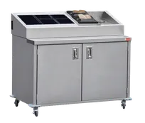 product of Steril-Sil KIT-ENC48-451 48" Stainless Steel 3 Insert Silverware Dispensing Cart w/ Enclosed Base